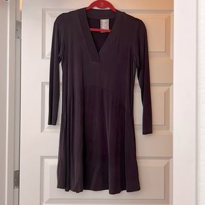 Dark purple dress from Anthropologie